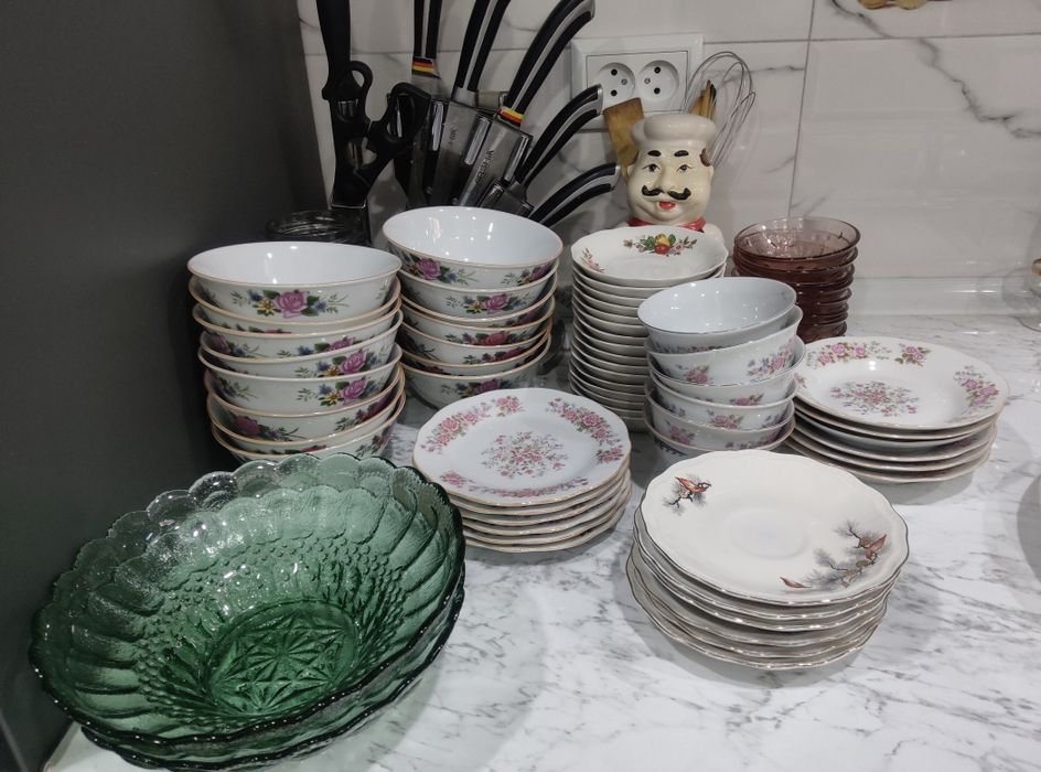 Посуда китайская и ваза для фруктов