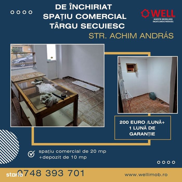 De închiriat spațiu comercial în Târgu Secuiesc!