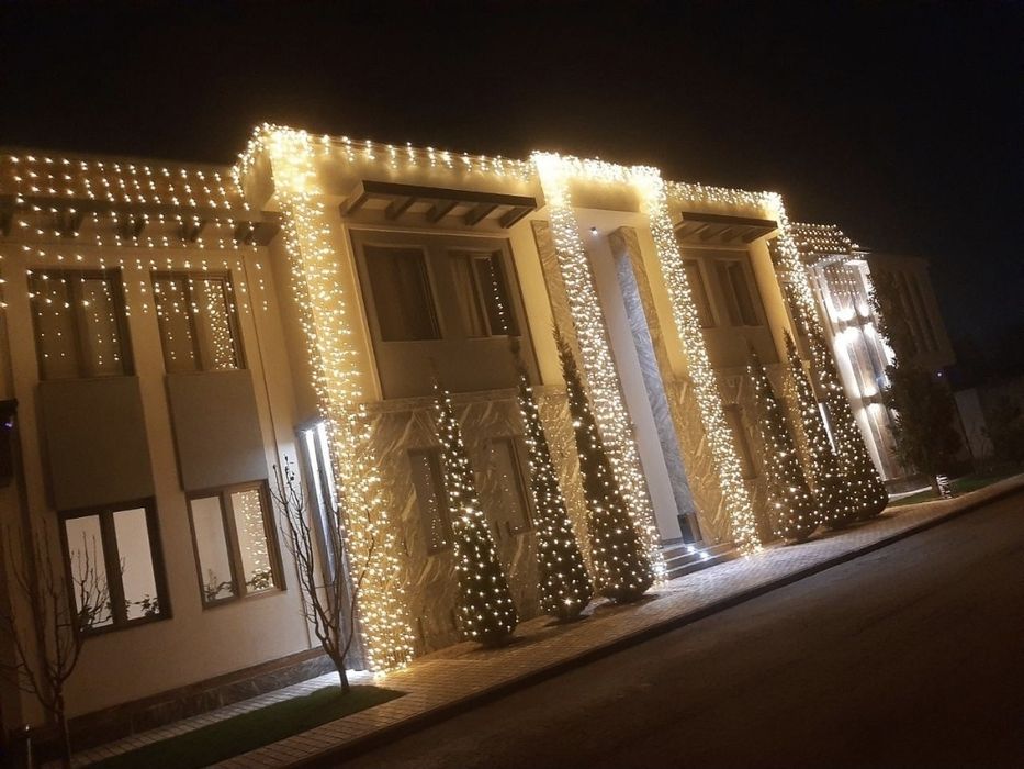 Арча урнатиш 5-30 метргача/Безатиш/Освешения/Офармлегия/Декорация