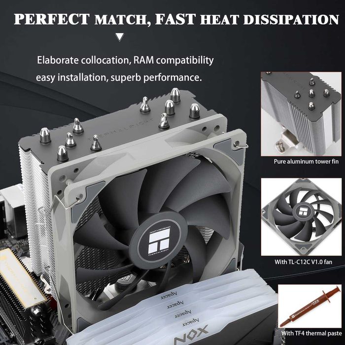 Cooler CPU AER Thermalright Assassin King 120 SE,5 heatpipe,AMD Intel