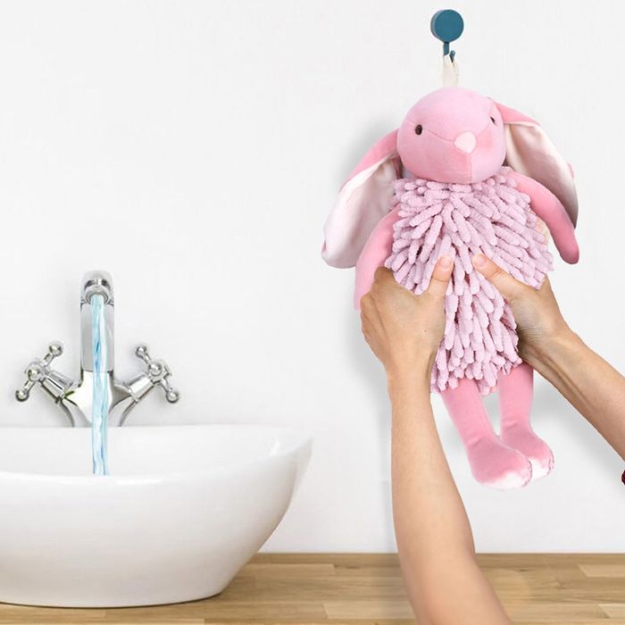 2в1 Голямо плюшено Зайче– Играчка и Кърпа за Ръце