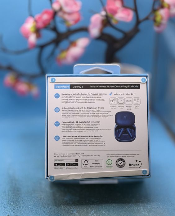 НОВО!!! Слушалки In-Ear Anker SoundCore Liberty 5, True Wireless, Bluetooth, ANC, Автономия 48 часа