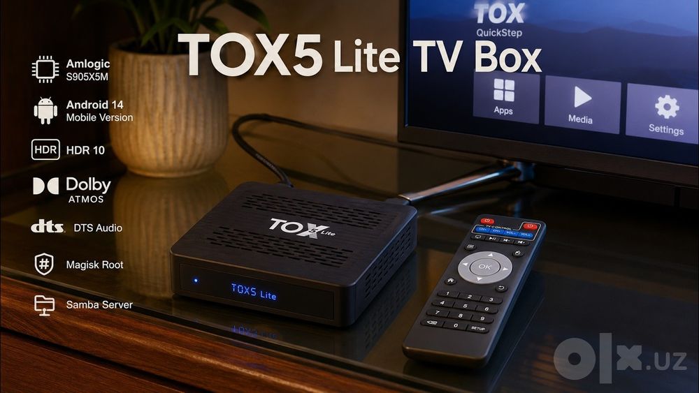 TOX5 LITE 2/32  Премиум Приставка Мощнее и Быстрее чем Xiaomi Gen 3