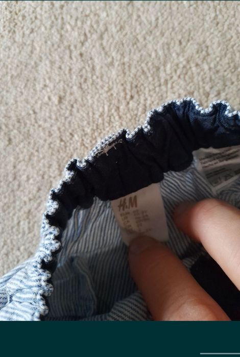 pantaloni scurti h&m fete fata fetita albastri 92  1 2 ani