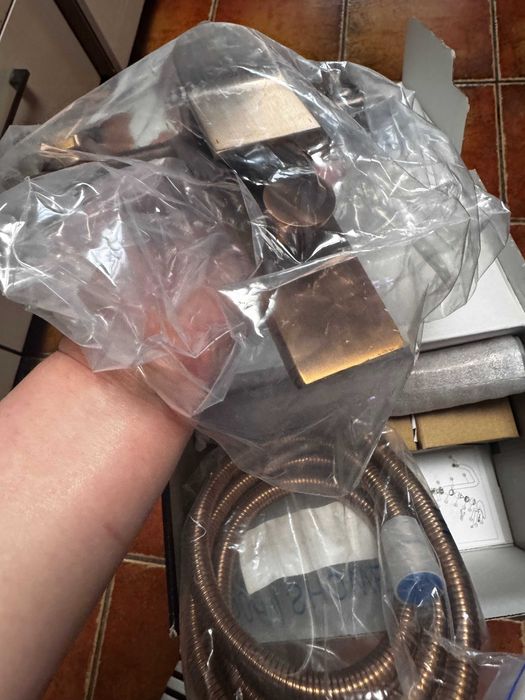 Baterie cada/dus, Demm, Sven, kit dus inclus, aur roz lucios