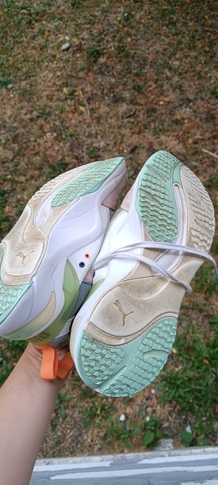 Puma Rise White Mist Green Cantaloupe