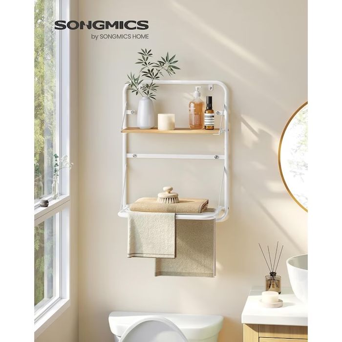 Сгъваема етажерка за баня SONGMICS