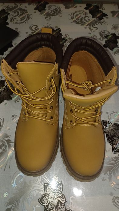 Ghete unisex din piele întoarsă, maro