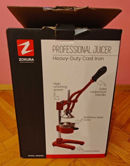 Професионална цитрус преса за нар черна Zokura Z100RD