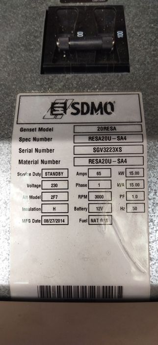 Газовый генератор SDMO RESA 20 UFR