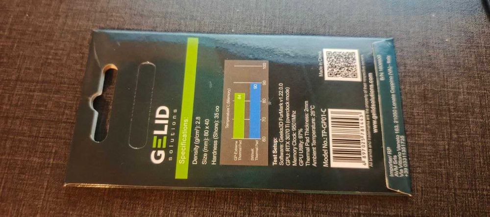 Термопрокладки для чипов памяти GELID GP Extream 80x40mm/1mm/1.5mm