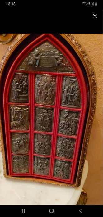 tablou religios cu Cina cea de taina in metal