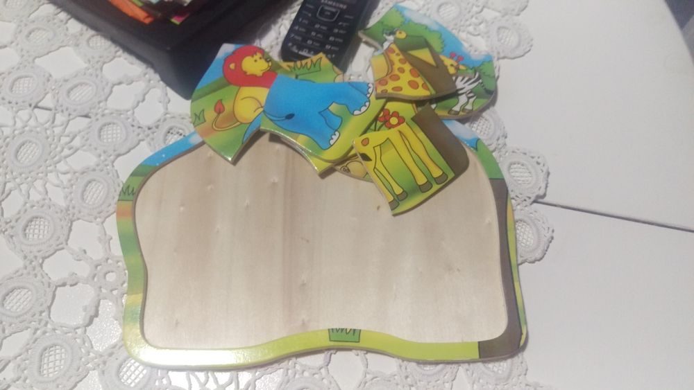 Joc copii puzzle,numere puzzla si joccreativ casuta toate de lemn