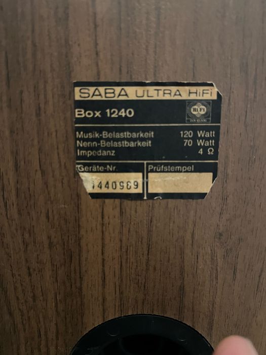Boxe SABA 1240 Ultra Hi-Fi