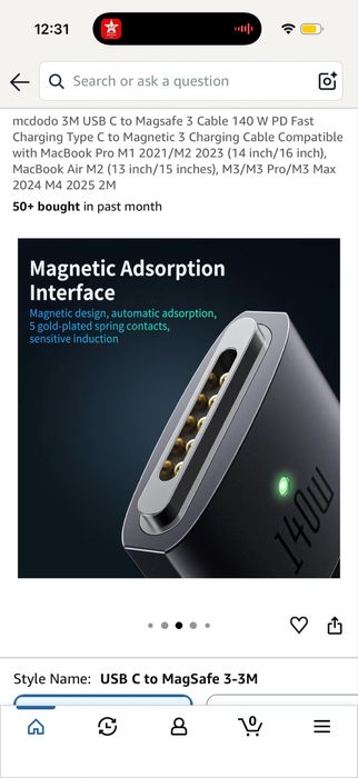 cablu incarcate magsafe 3 macbook