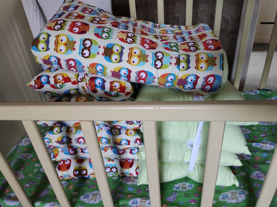 Бортики в кроватку+одеяло