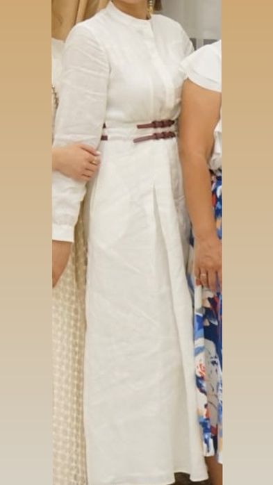 Белое платье  летнее длинное