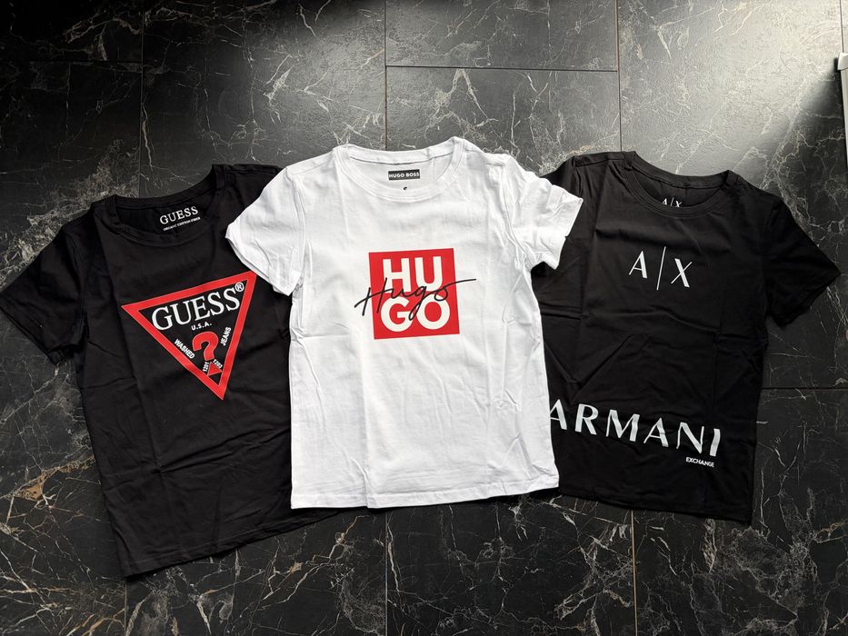Дамска тениска HUGO, Guess и Armani Exchange, S и М размери
