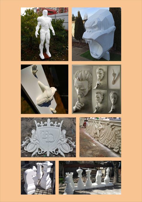 1- Буквы и фигуры из пенопласта.