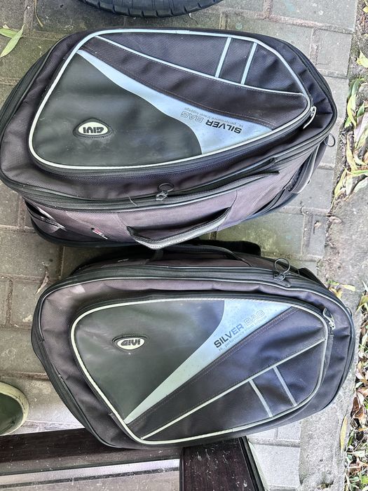 Set sidecase genti laterale textil Givi silver bag