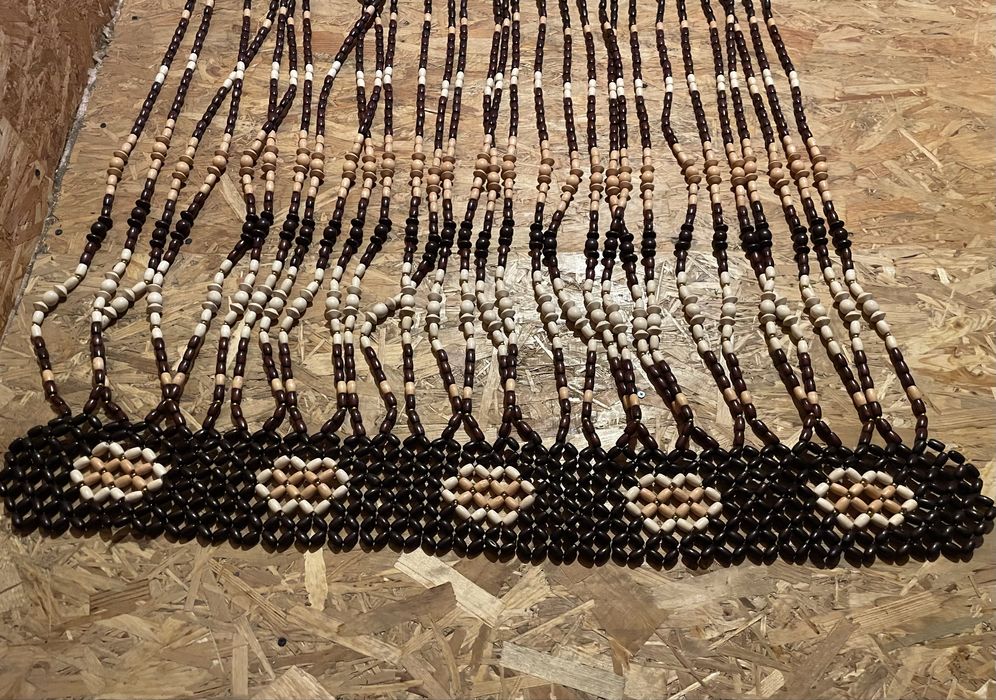 Perdele decorative din lemn pentru usa terasa bucatarie