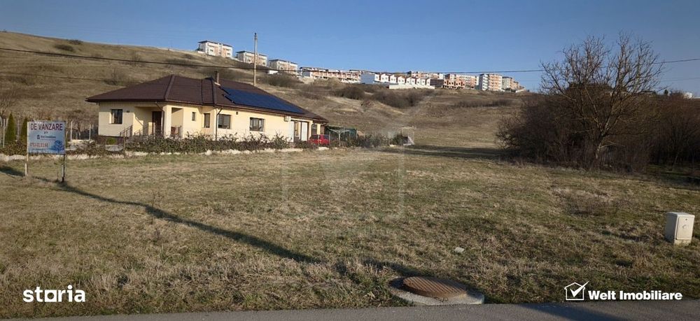 Teren constructii Apahida, acces drum, panorama superba