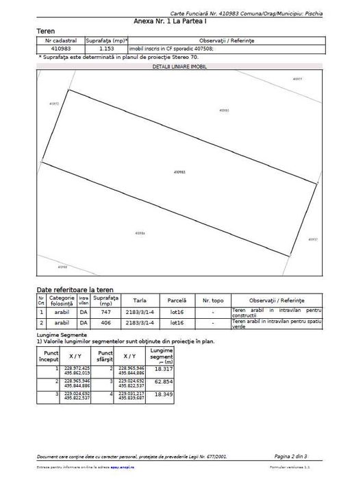 Teren pentru casa de vacanta / locuita permanenta