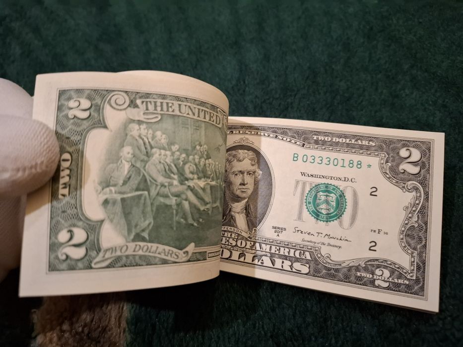 100  bancnote de 2 dolari, necirculate,serie 2017 A