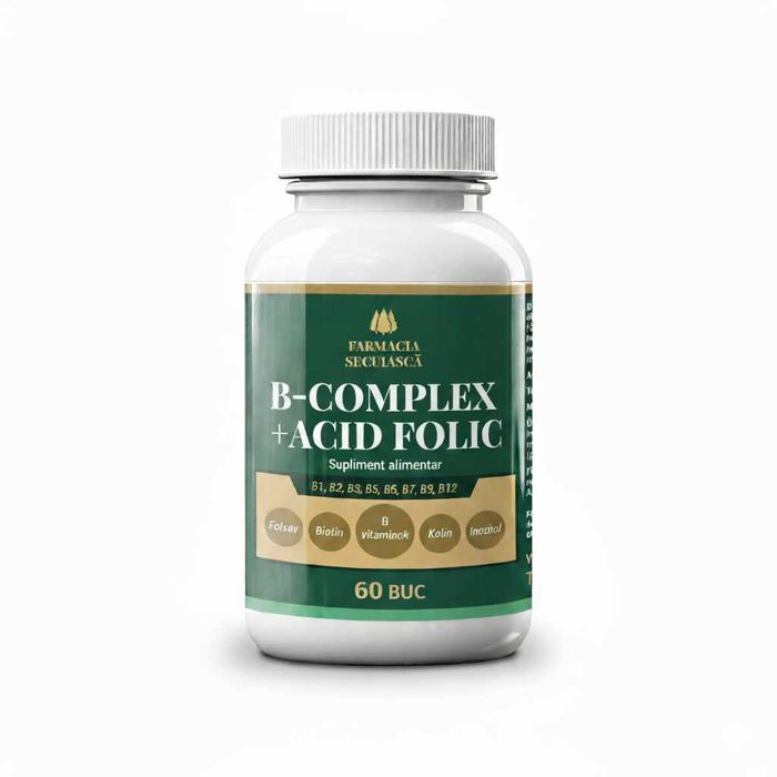 B-Complex + Acid Folic – Suport complet de vitamine B