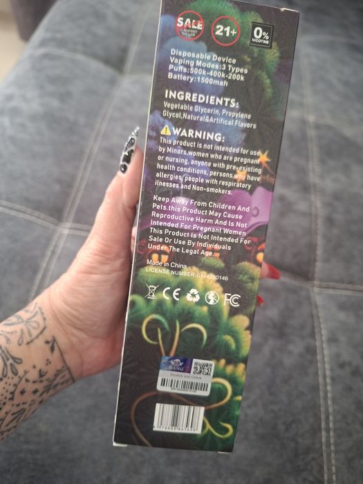 QQ BANG SHISHA 500K- Vape tip țigară electronică cu diferite arome de shisha și design de narghilea