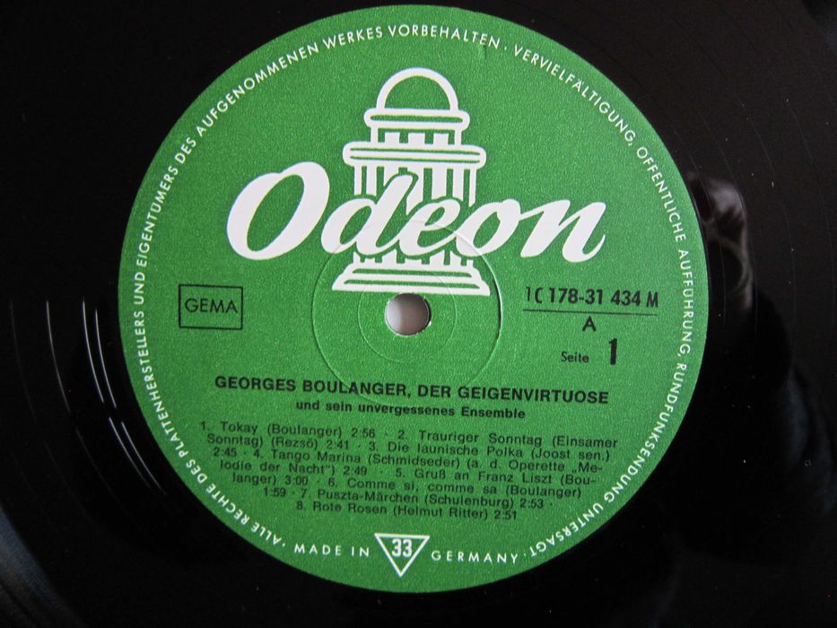 rar vinil romanul Georges Boulanger Virtuozul Viorii Cafe-Concert 1970