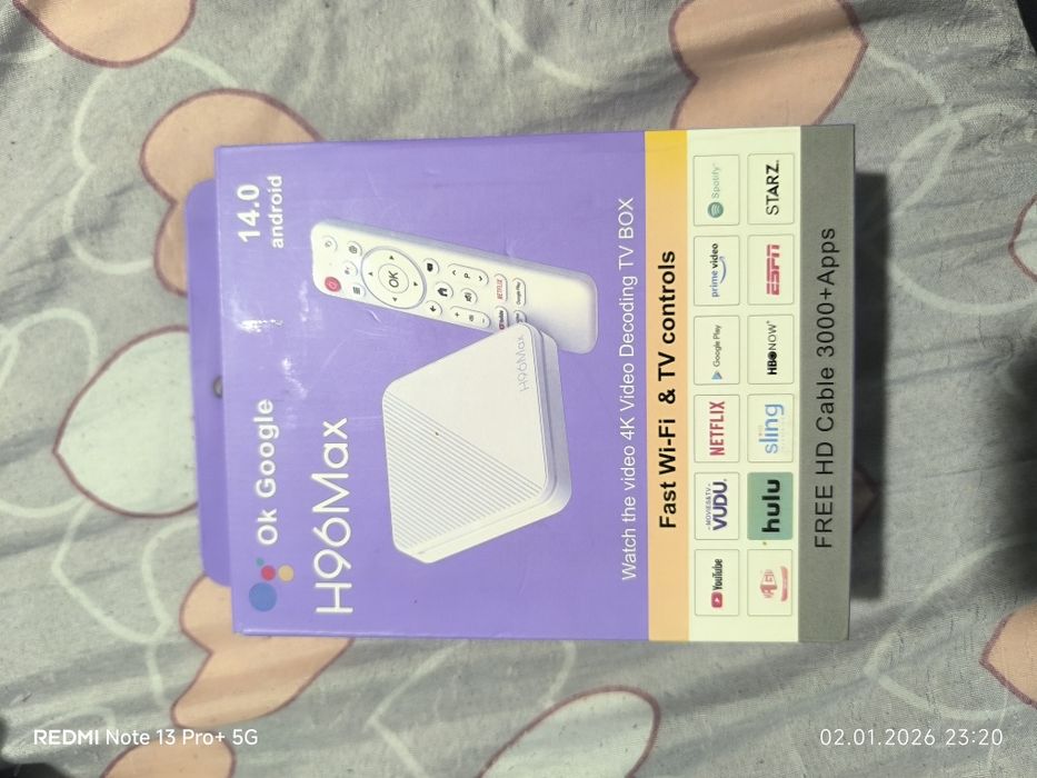 Продается практически новый Tv box h96max