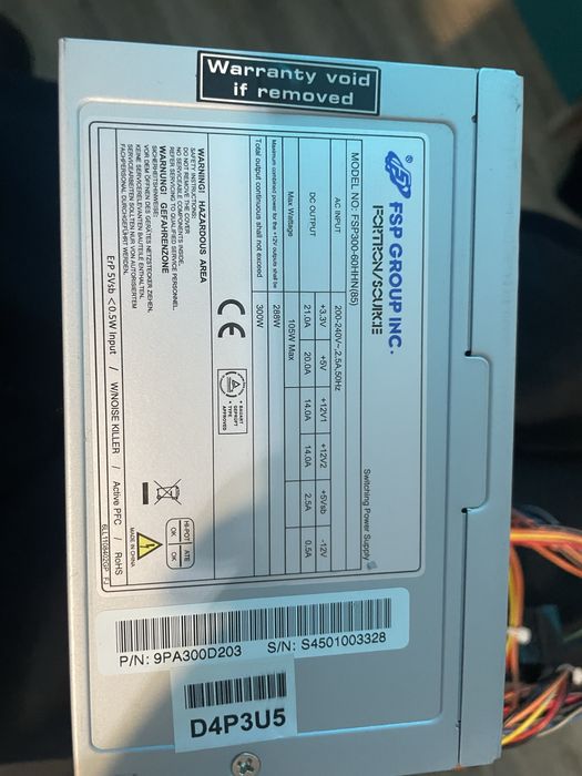 Vand sursa 300w si placa video gt1030