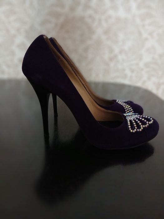 Туфли замша фиолетовые 36