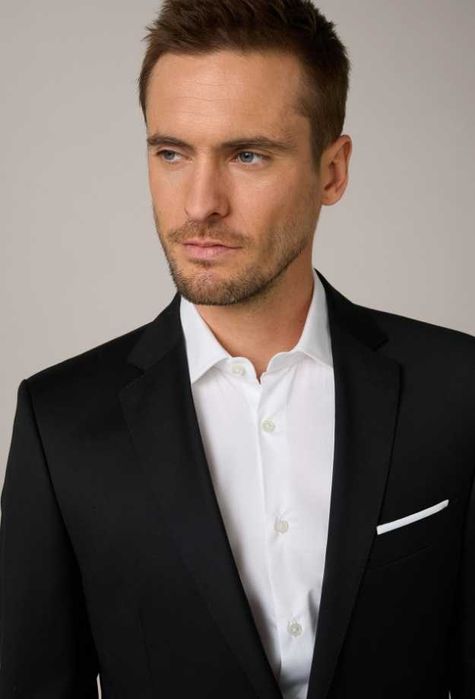 Sacou blazer de lux 42 XL Windsor. lana moale resoirabila negru