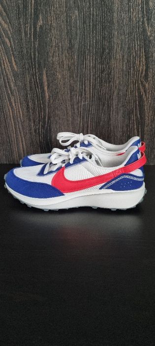 Nike Men Waffle Debut Swoosh White Blue