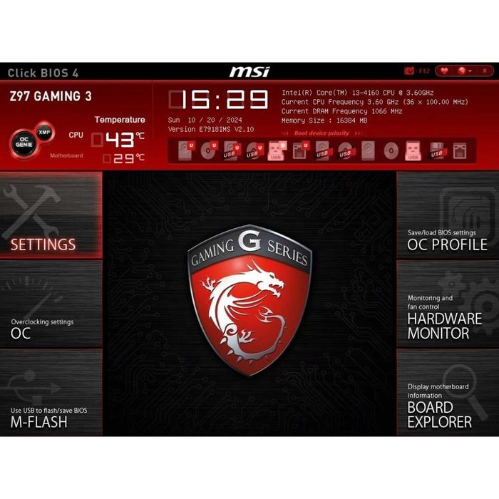 Дъно Дънна платка MSI Z97 GAMING 3 1150 32GB DDR3 OVERCLOCK