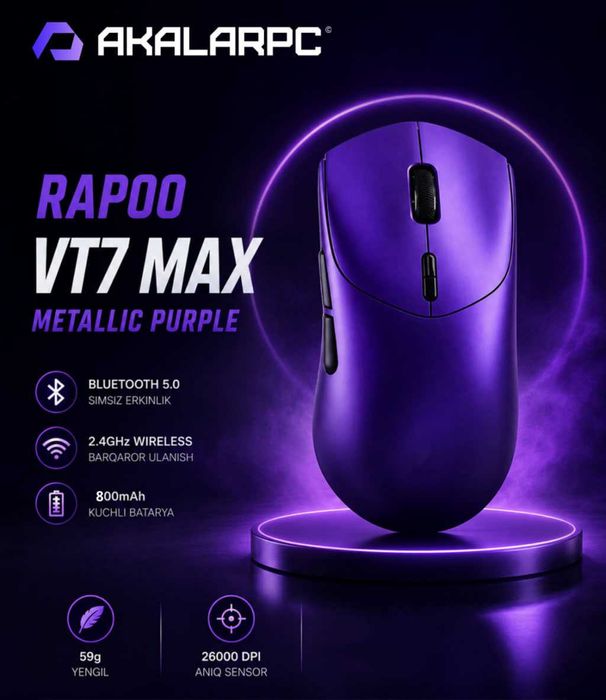 Rapoo VT7 MAX Metalic Purple