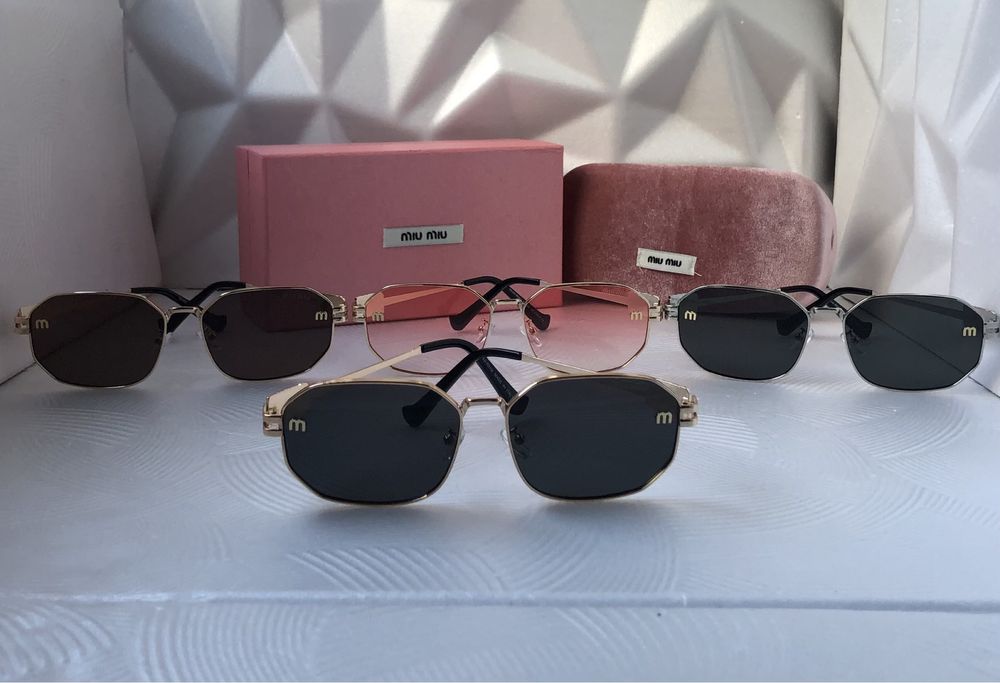 Дамски слънчеви очила осмоъгълни 2025 4 цвята нерни кафяви розиви