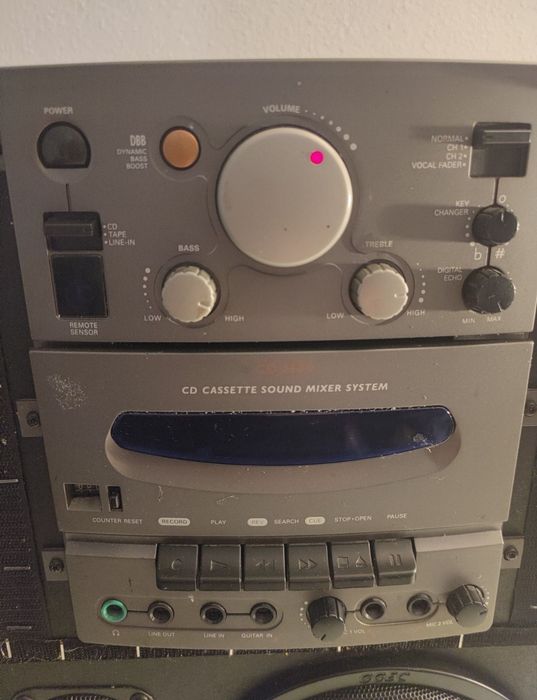 Sistem audio Philips CD 6660 compact disc aux  radio casetofon deck karaoke posibilitate conectare microfon