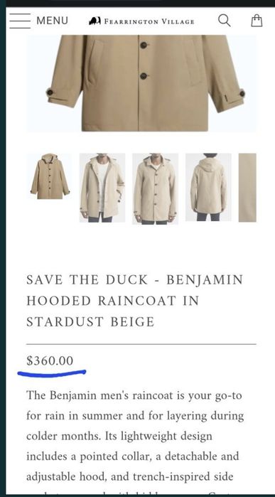 Новый Тренч Save The Duck!