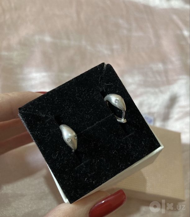 Серебряные сережки, змейки