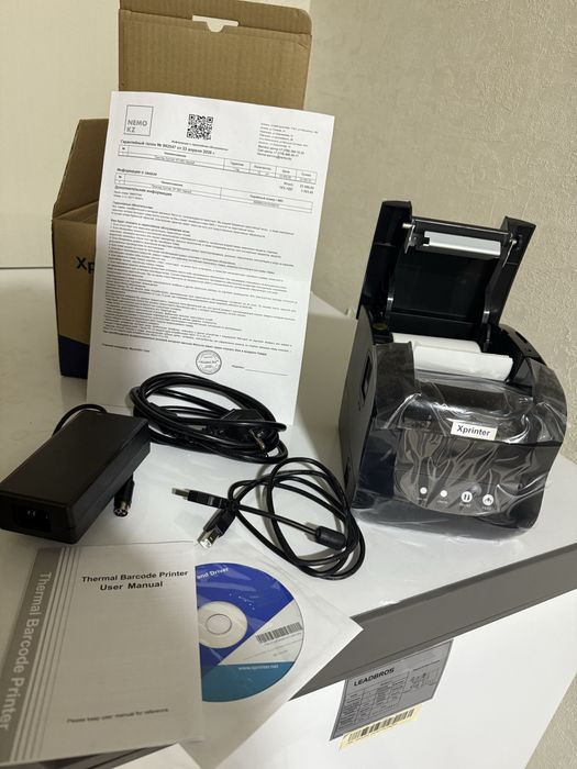 Принтер Xprinter XP-365B черный, термоэтикетка, принтер чеков.