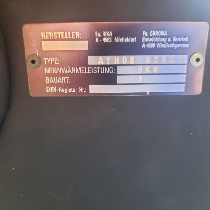 Soba tip șemineu de 8 kw  focar șamotat marca germana