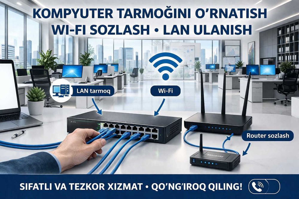Wi-fi LAN ofis va uy uchun   IP camera IP telefaniya
