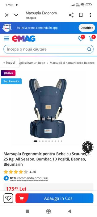 Marsupiu ergonomic BAONEO