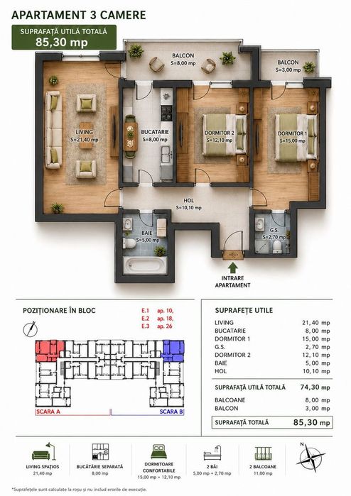 Apartament 3 Camere Decomandat | Prelungirea Ghencea | Lift|La cheie — fotografia 3