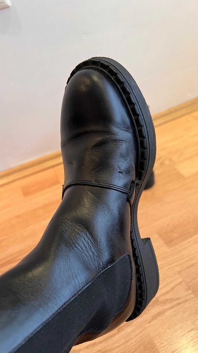 FRAU кожени дамски боти, естествена кожа, 39 размер, Италия