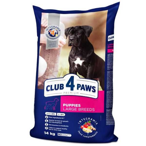 Храна за Подрастващи Кучета от Едри породи - с Пилешко- 14кг- Club4Paws