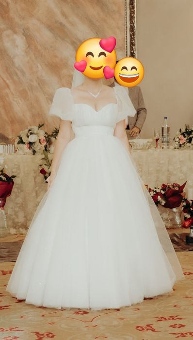 Rochie de mireasa printesa corset reglabil + voal + crinolina